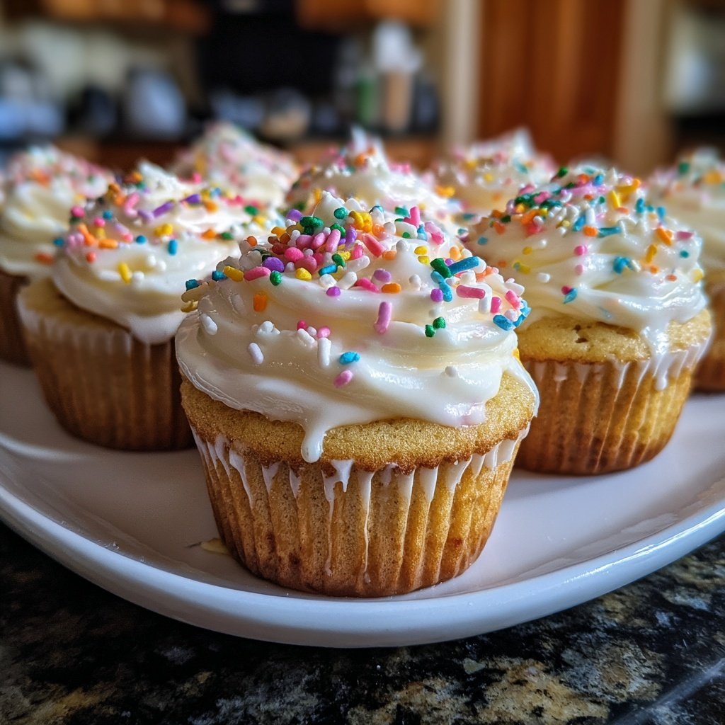 One-Bowl Vanilla Cupcakes with Buttercream Frosting