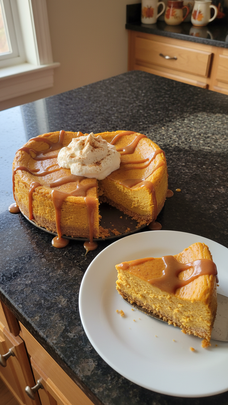 Heart Shaped Pumpkin Cheesecake