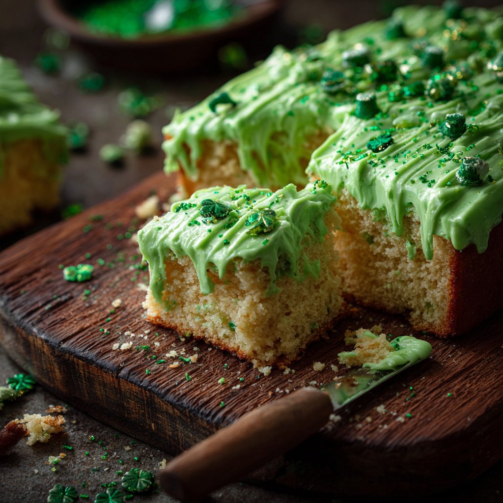St. Patrick’s Day Poke Cake