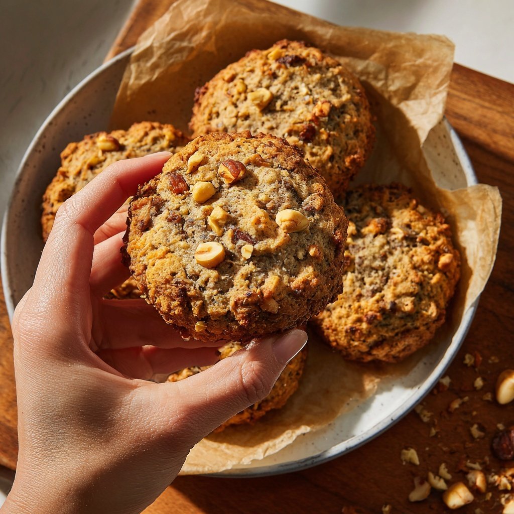 Banana Hazelnut Breakfast Cookies