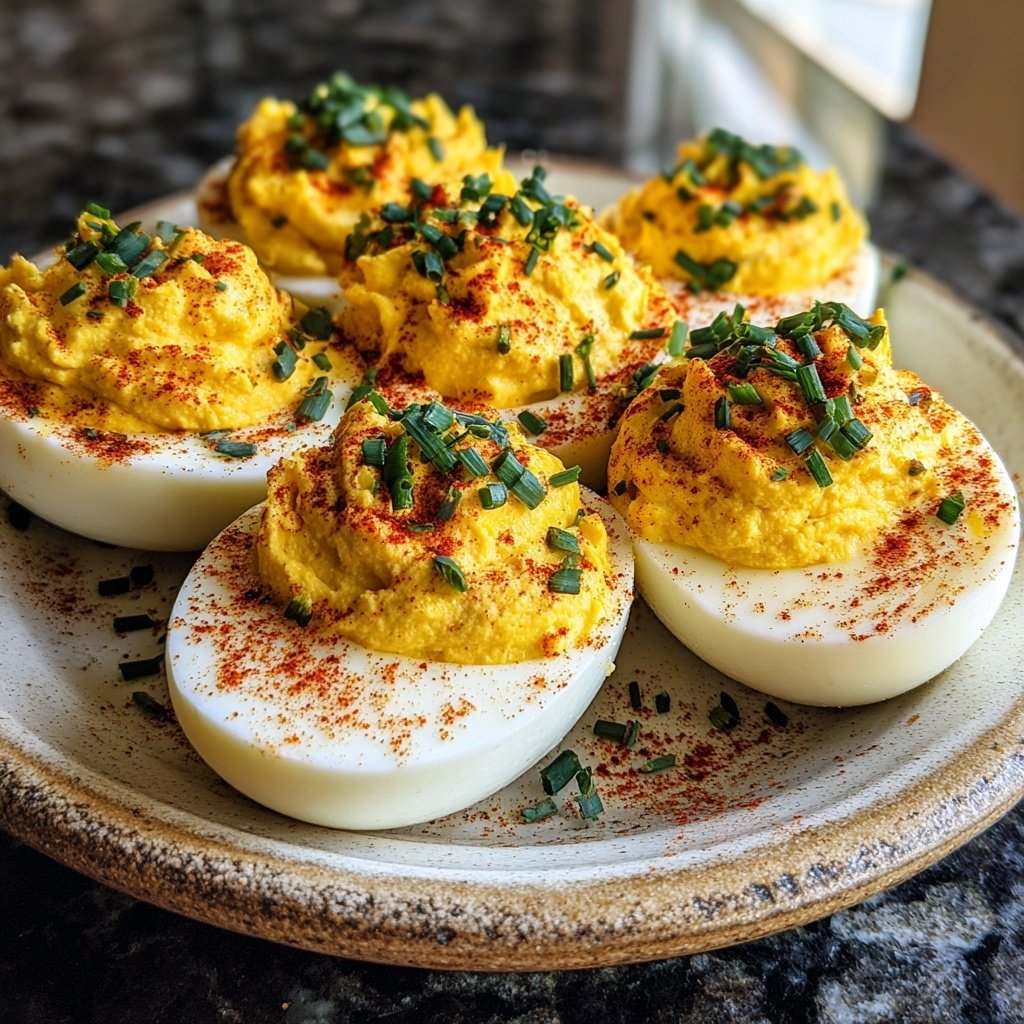 Classic Deviled Eggs with Paprika