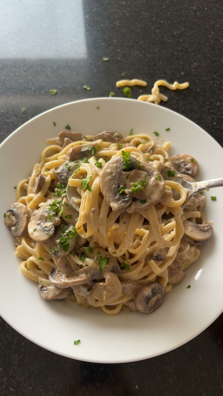 Creamy Mushroom Stroganoff