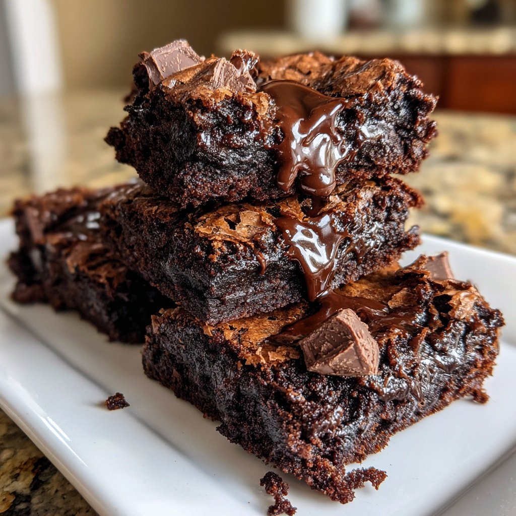 Triple Chocolate Fudge Brownies